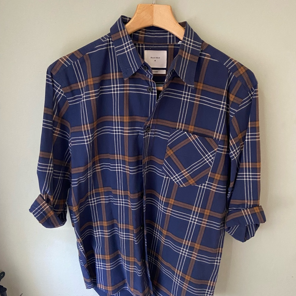 Billy Reid L/S, medium standard fit.